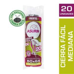 Bolsa De Residuos Cierra Facil Mediana C/Manija 50 x 65/ 20 Un