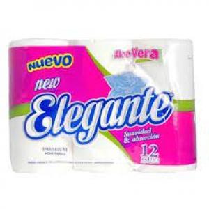Papel Higienico Elegante Aloe Vera 12 rollos x 30 m