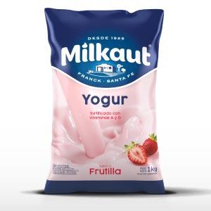 * Yogur Bebible Entero Frutilla Milkaut 900 g